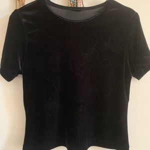 Vintage Crushed Velvet Crop Top